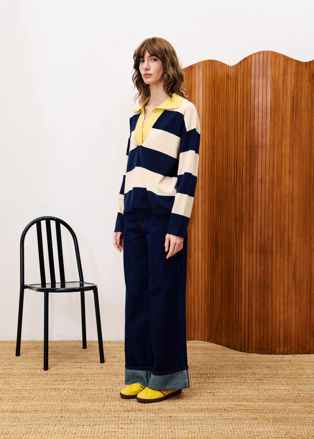 Suki Wide Leg Jeans (Midnight Blue)