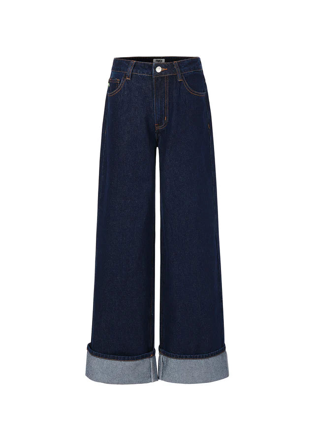 Suki Wide Leg Jeans (Midnight Blue)