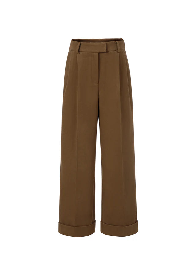 Phantom Wide Leg Pants (Ocher)