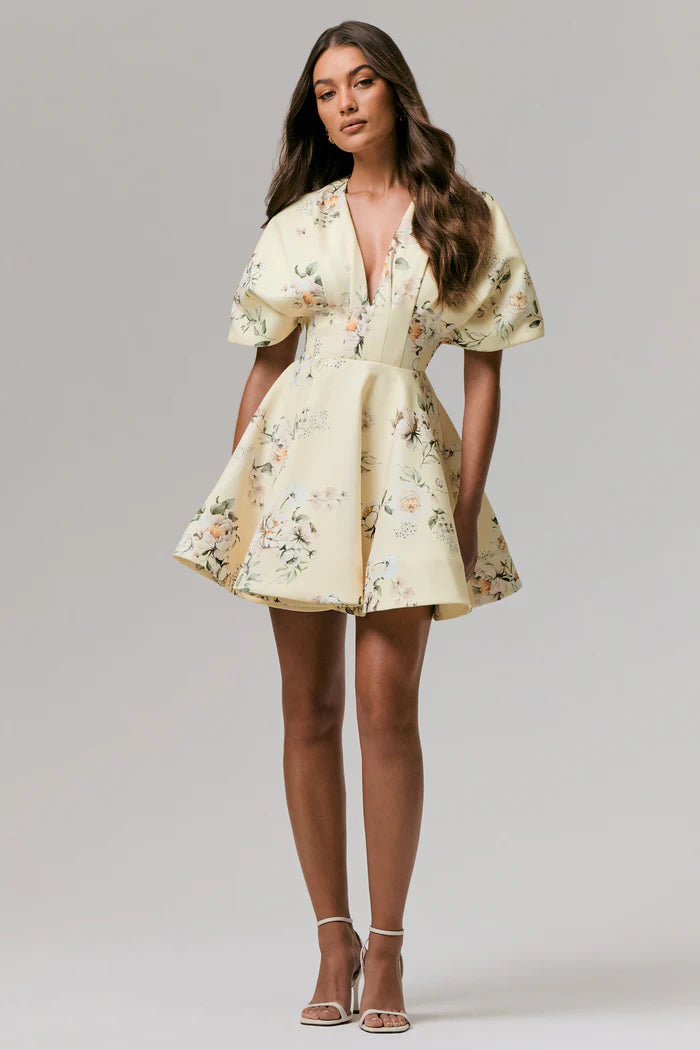 Delight Mini Dress (Lemon)