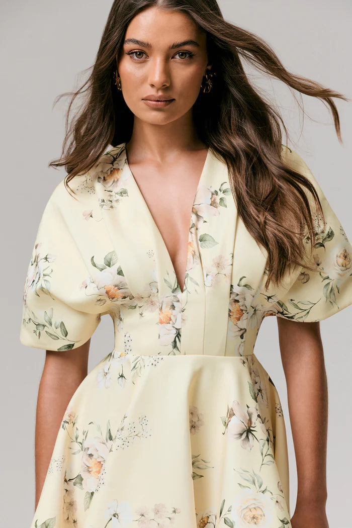 Delight Mini Dress (Lemon)