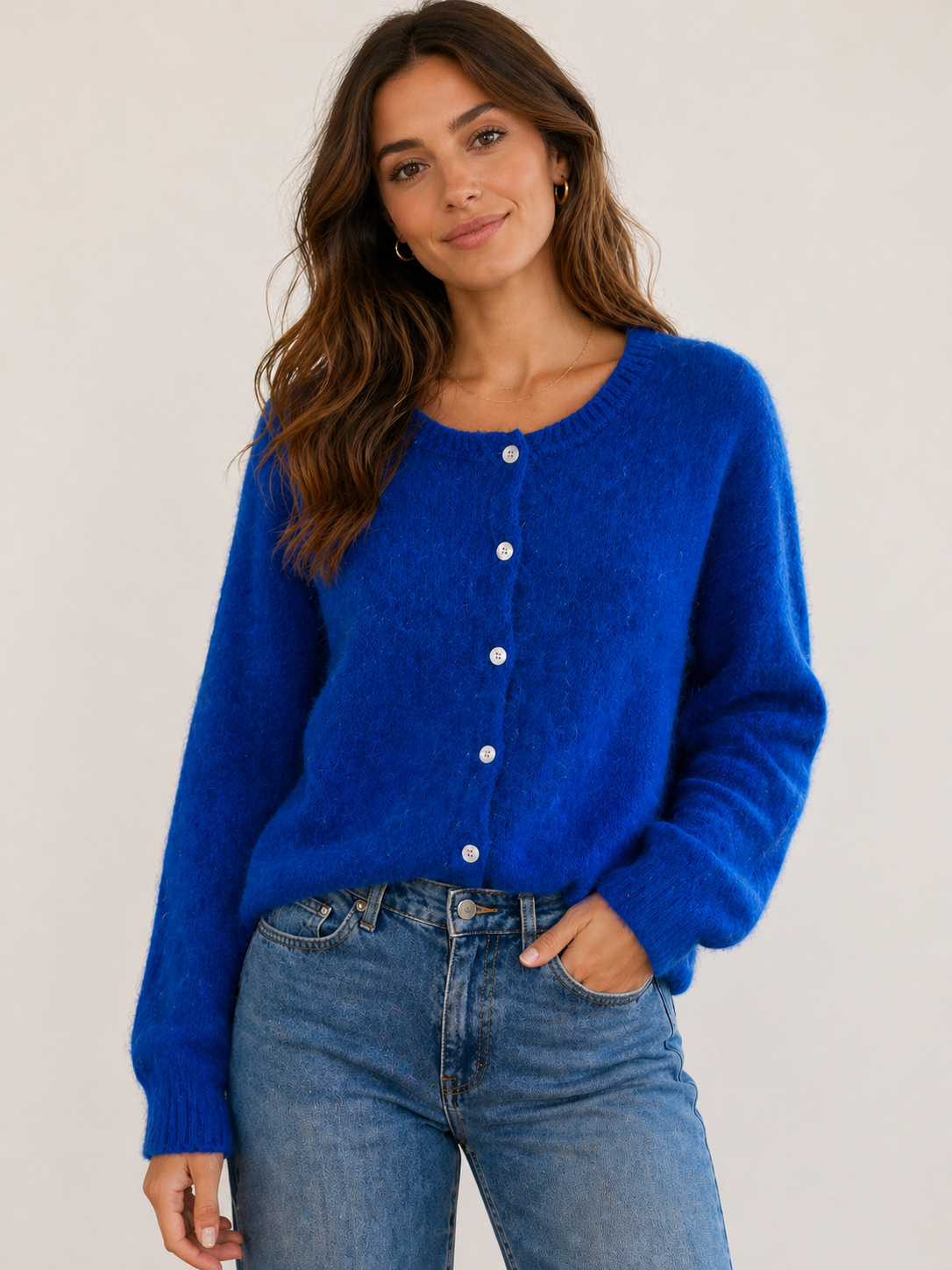 Kimmie Knit Cardigan (Royal Blue)