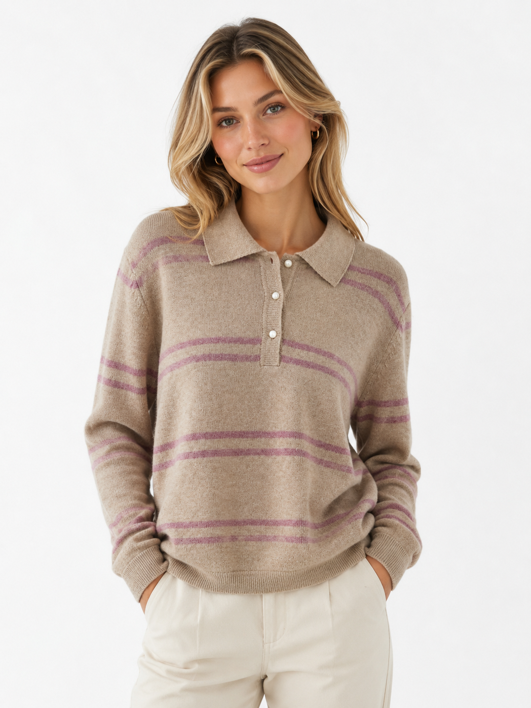Gill Polo Jumper (Natural Melange)