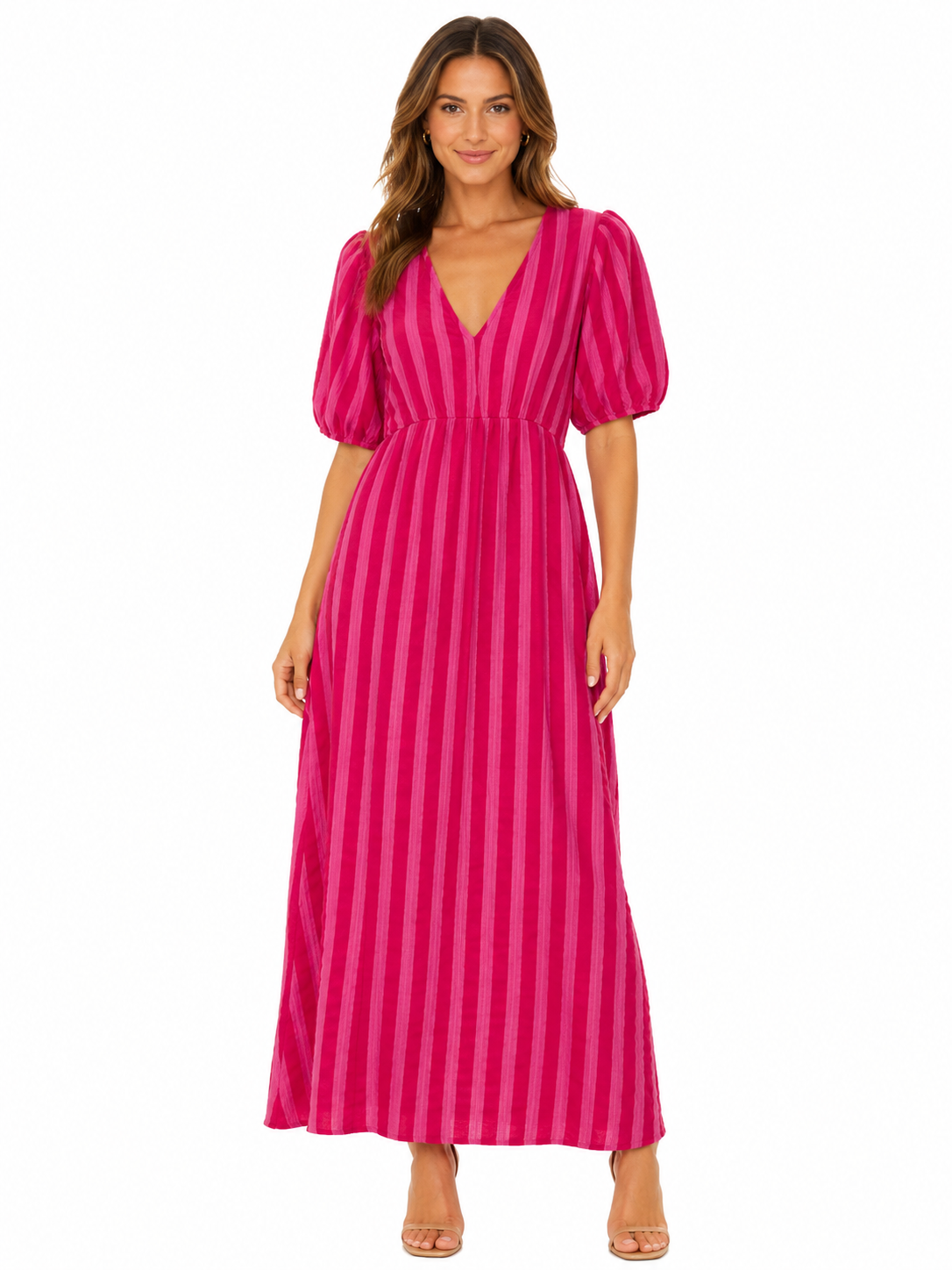 Grainne Midaxi Dress (Pink/Red)