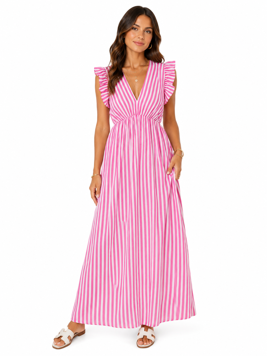 Riley Maxi Dress (Fuchsia)