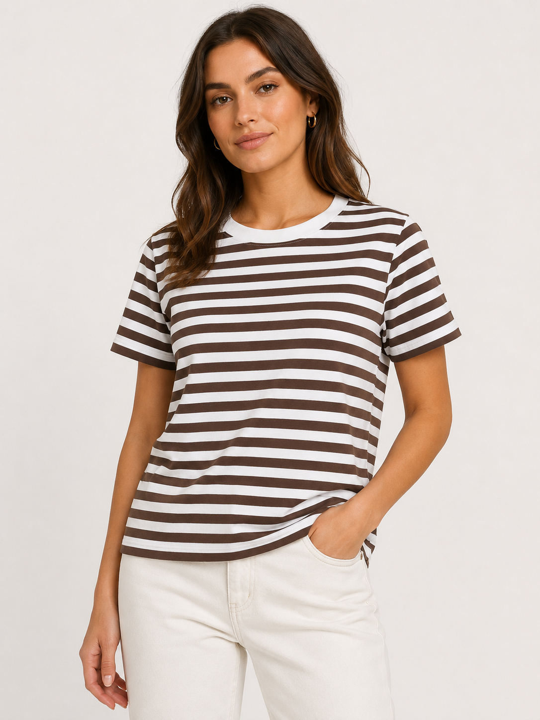 Anne T-Shirt (Hot Fudge/White)