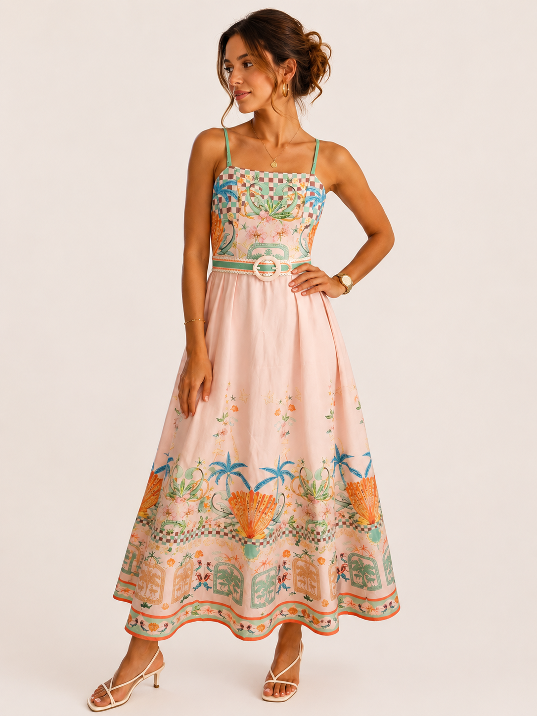 Clodagh Maxi Dress (Pink/Multi)