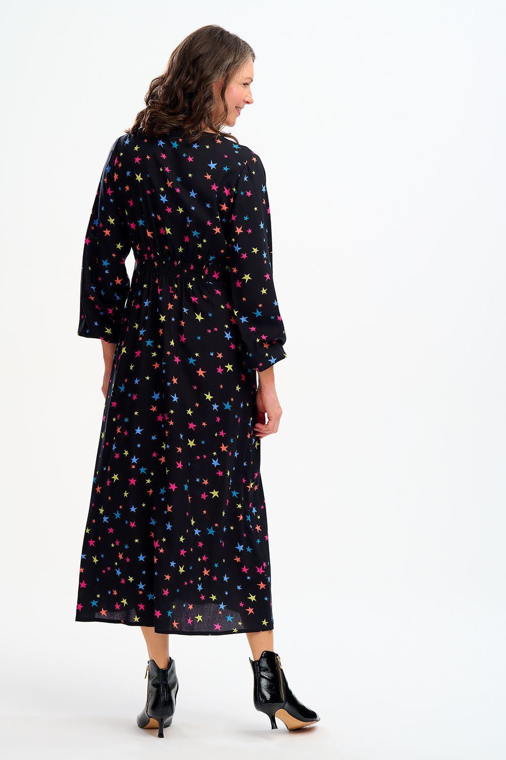 BELLATRIX MAXI TEA DRESS (BLACK)