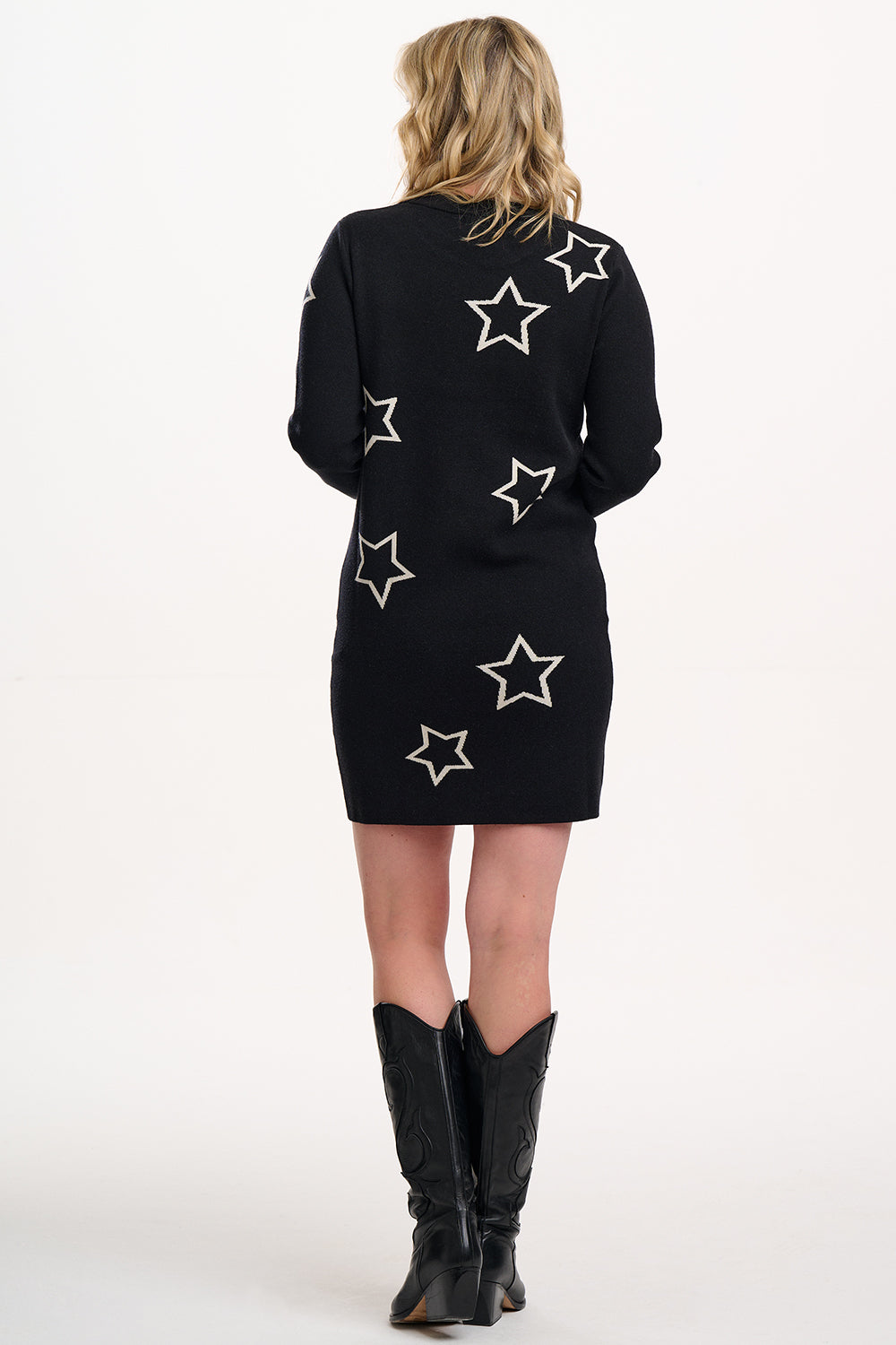 Verity Knit Dress (Black/Stars)