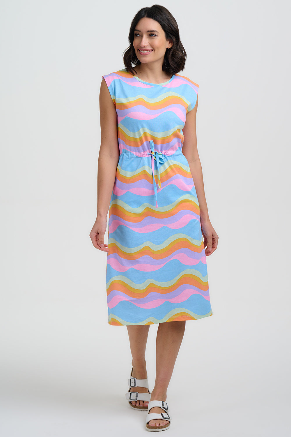 Sloane Jersey Midi Dress (Blue)