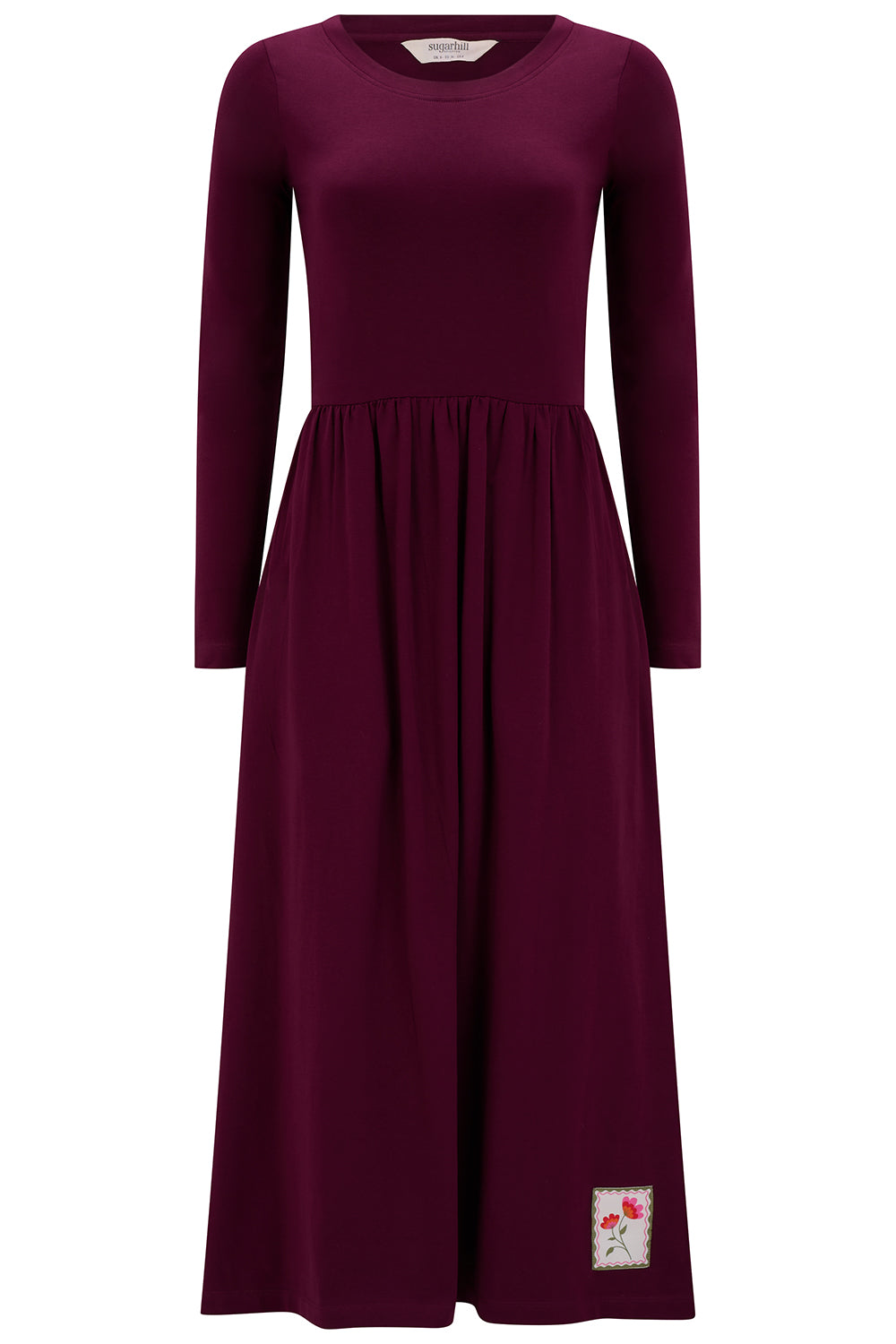 Abella Midi Dress (Wine)