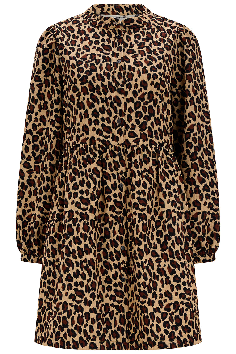 Brandy Mini Smock Dress (Leopard/Cord)