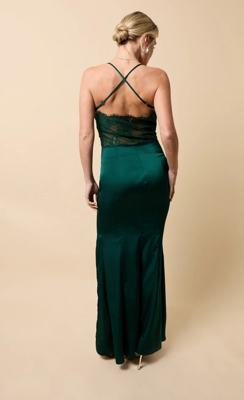 Tullulah Lace Maxi Dress (Green)