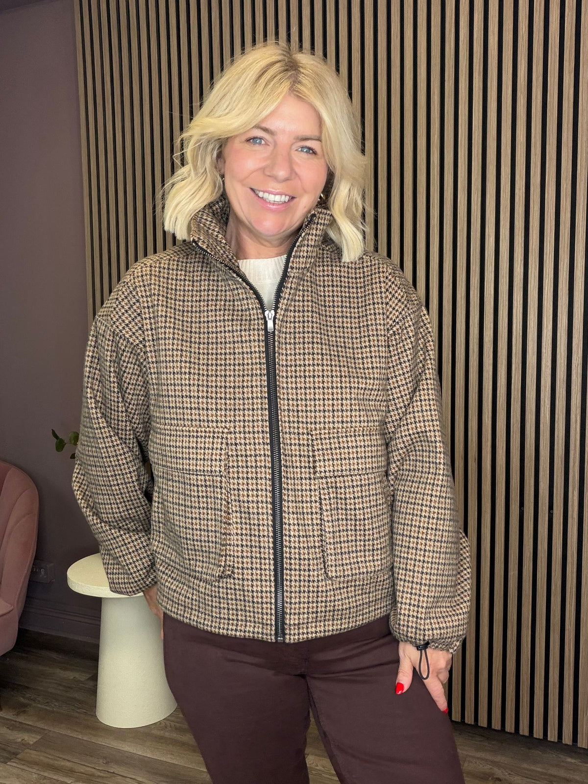 Solange Jacket (Brown Check)