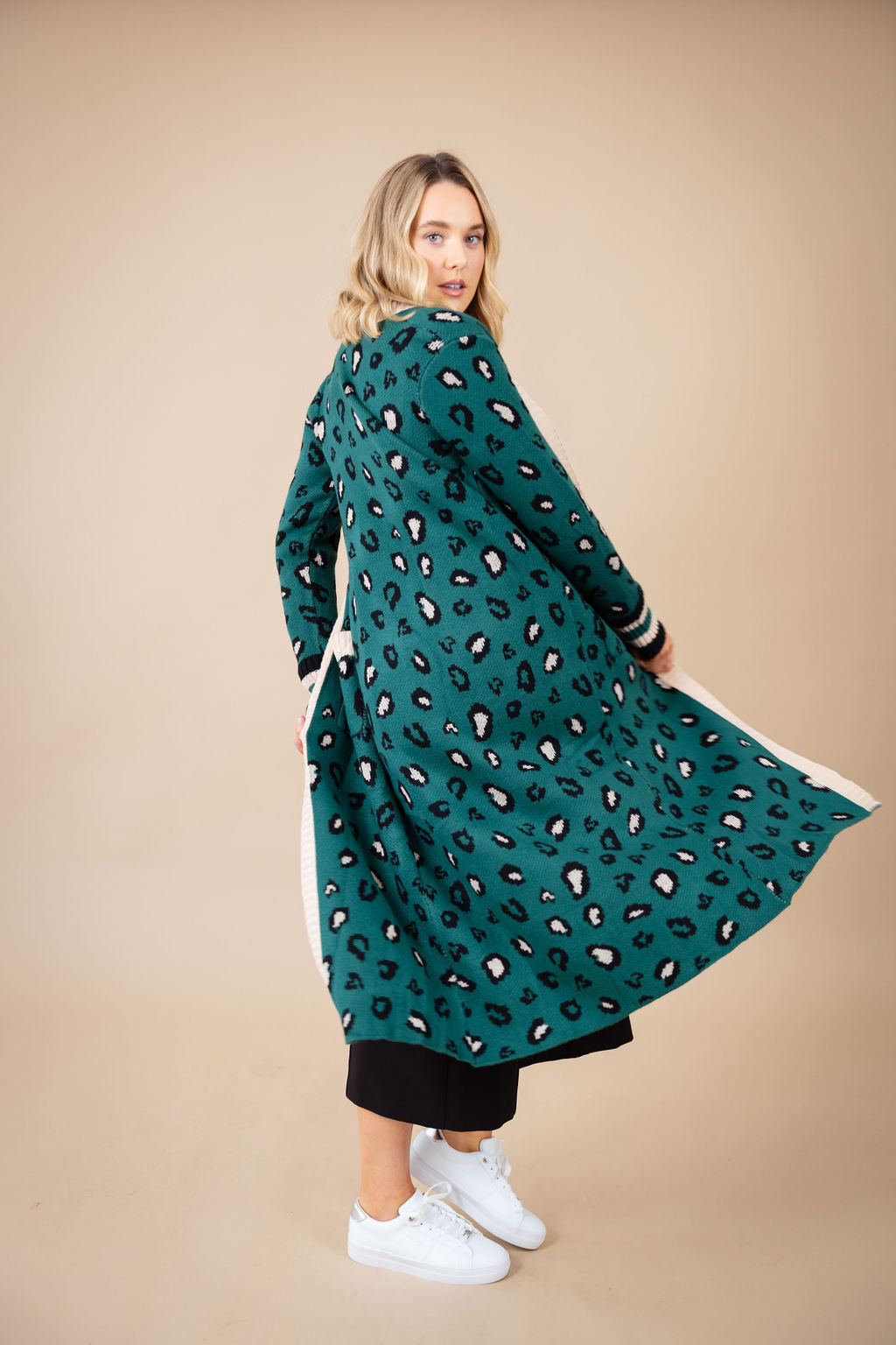 Ciara Cardigan (Green Print)