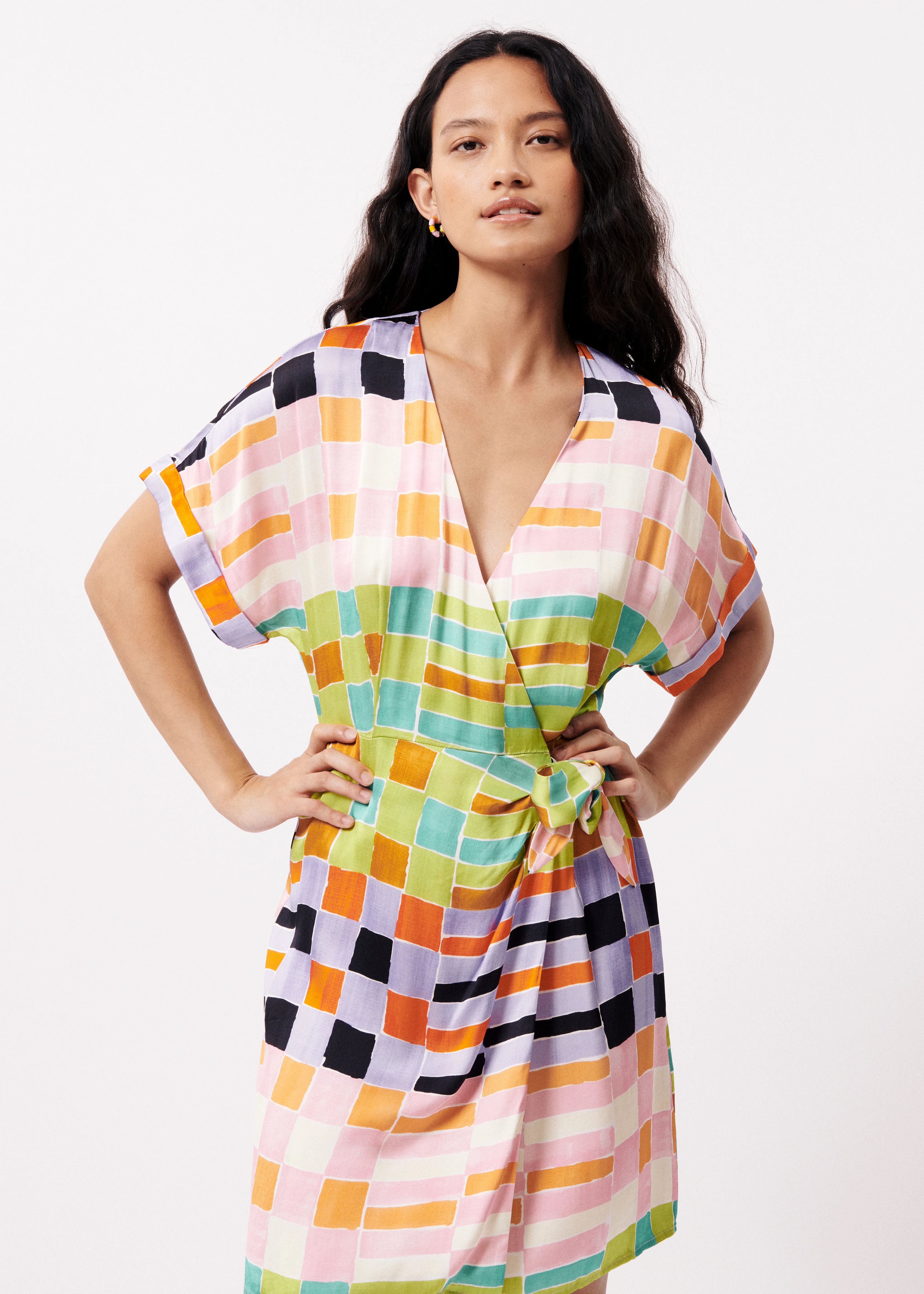 LOIS WRAP DRESS (MULTI)