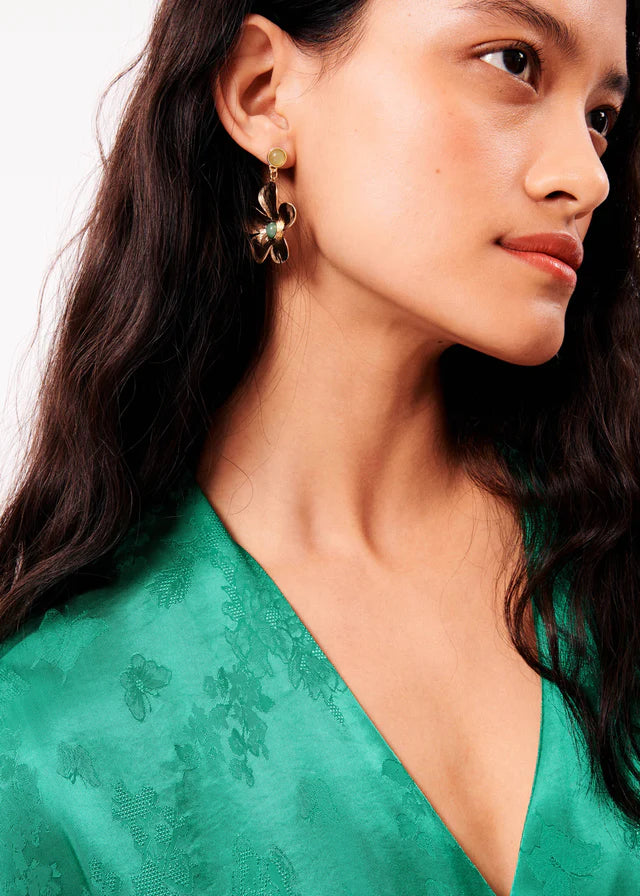 Chelsie Earrings (Sage Green)