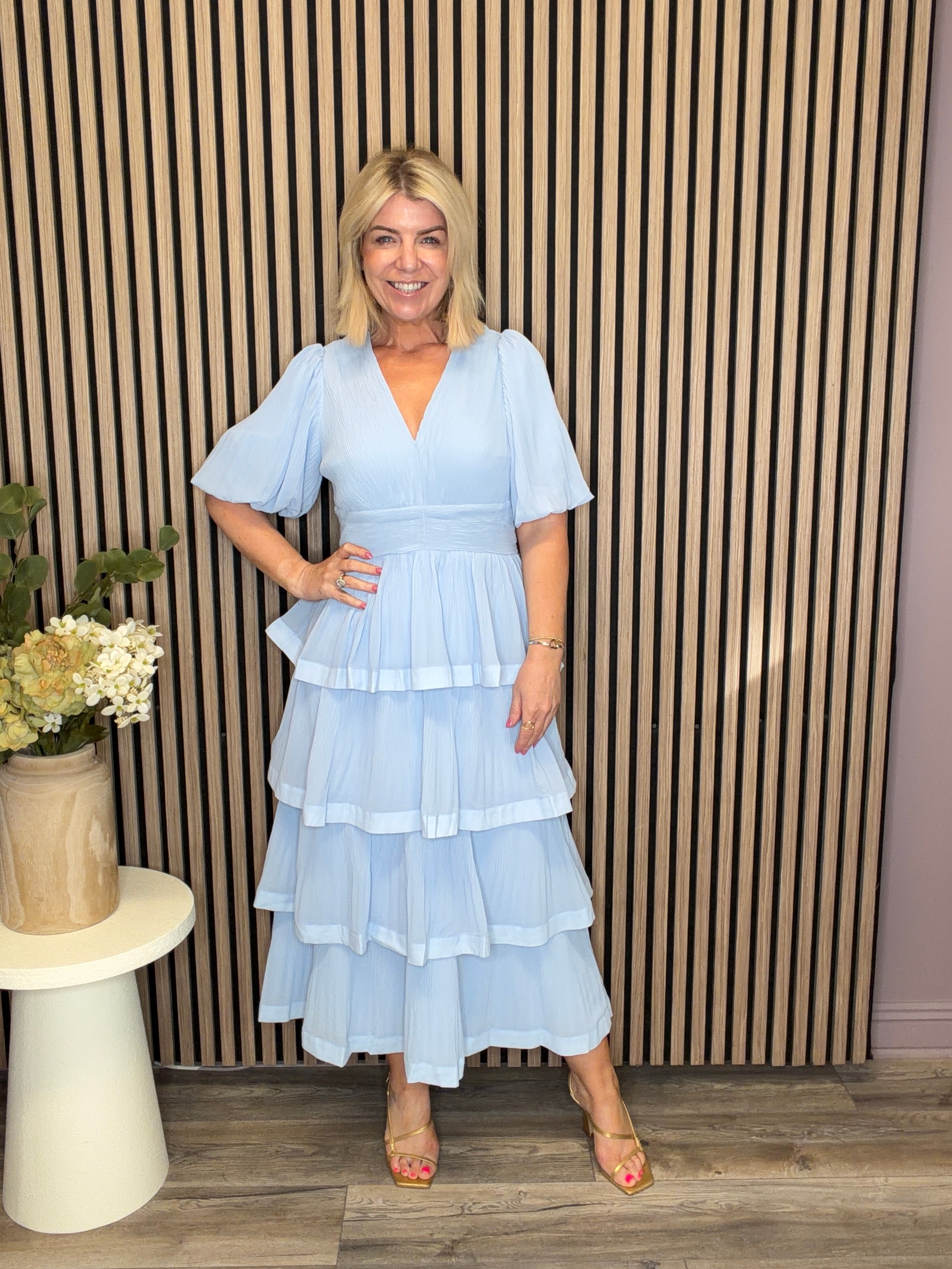 Lira Maxi Dress (Skyway Blue)