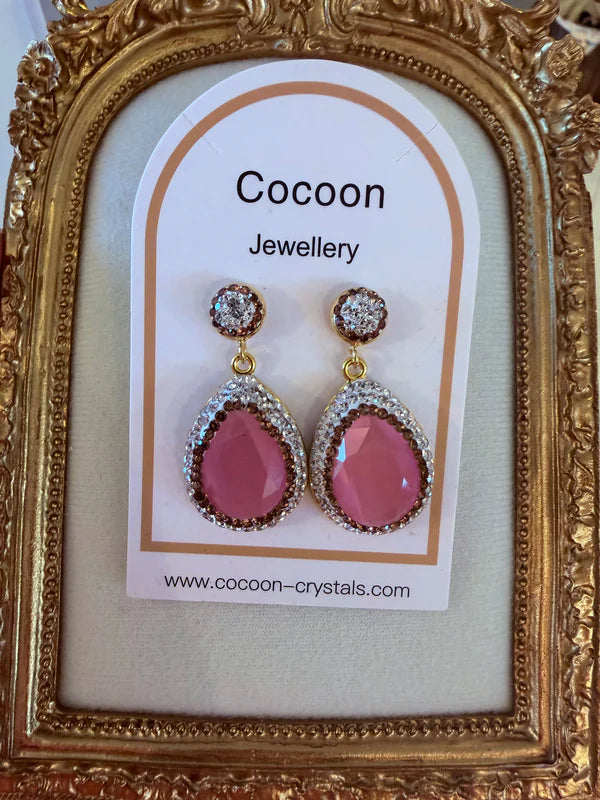 Rose Earrings (Light Pink)