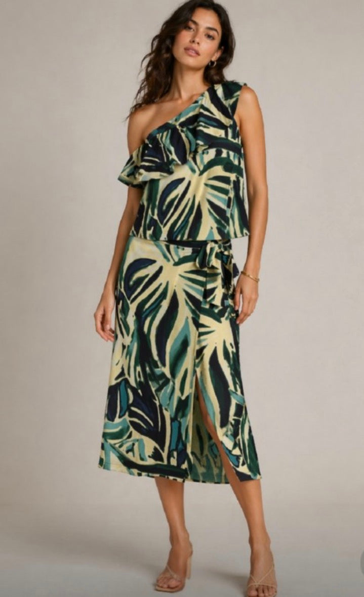 Zoa Wrap Skirt (Atlantic/Green)