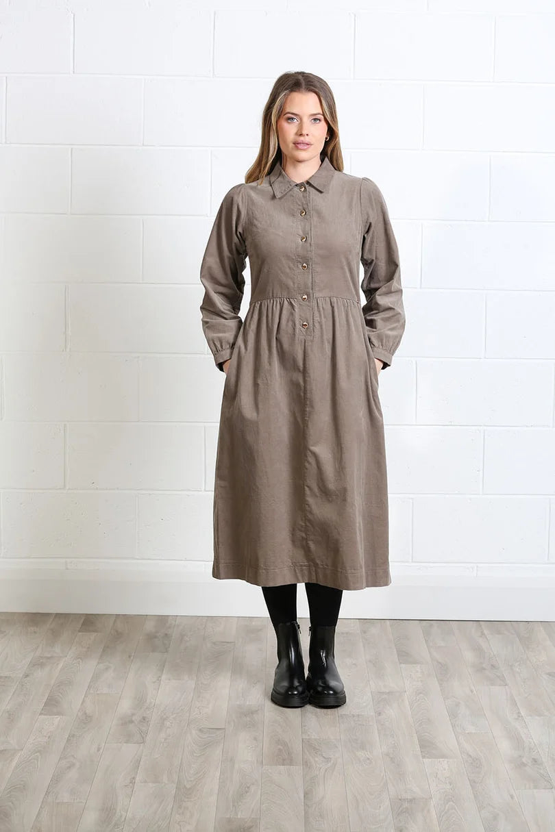 Hazel Shirt Dress (Biscuit)