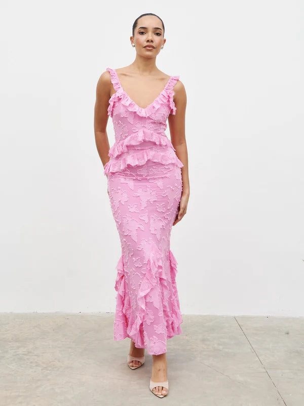 Helena Maxi Dress (Peony Pink)