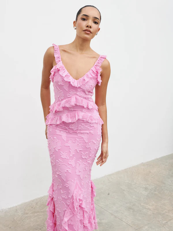 Helena Maxi Dress (Peony Pink)