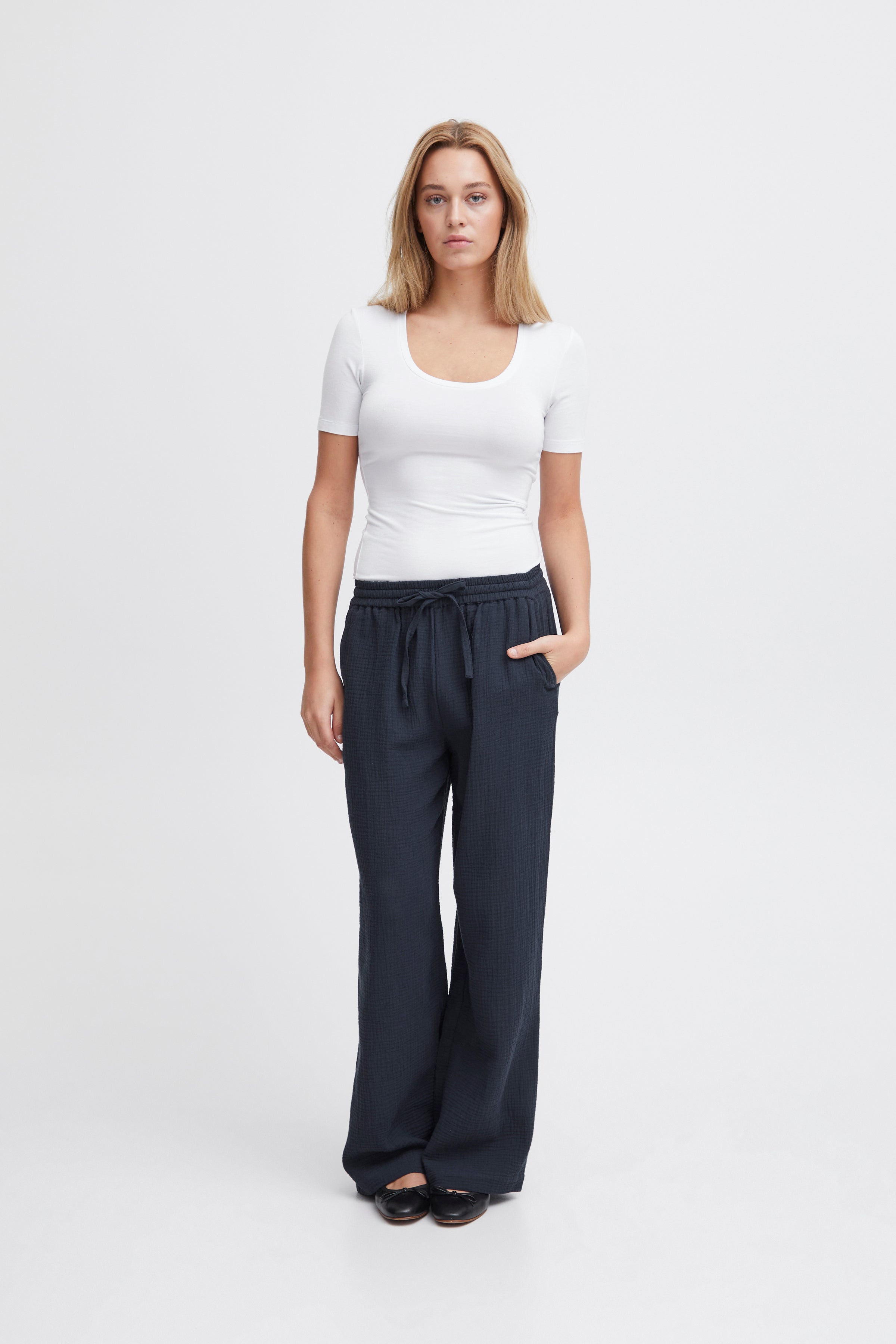 MIKA WIDE LEG TROUSERS (NAVY)