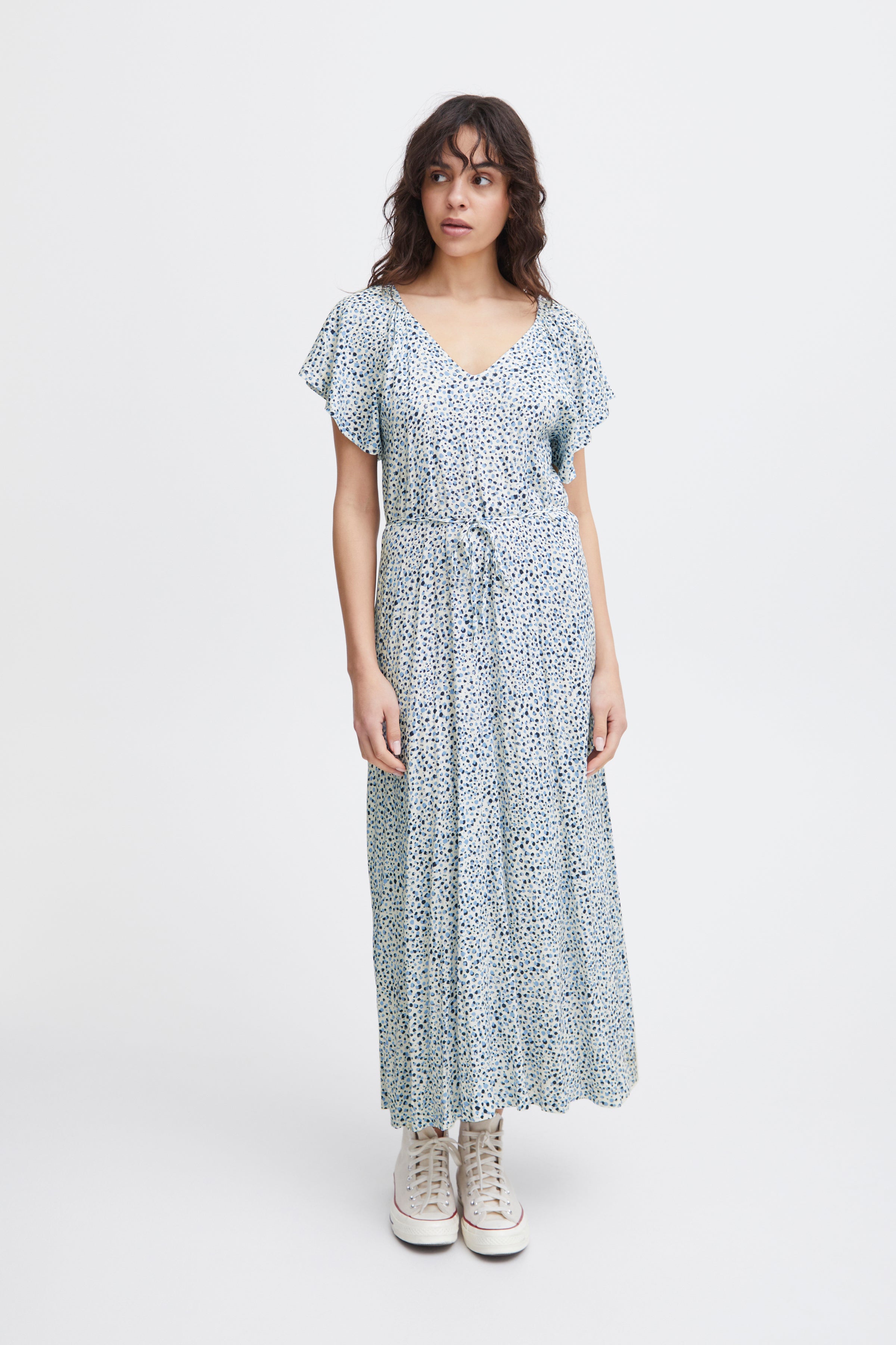 Hayley Short Sleeve Dress (Della Robia Blue Dot)