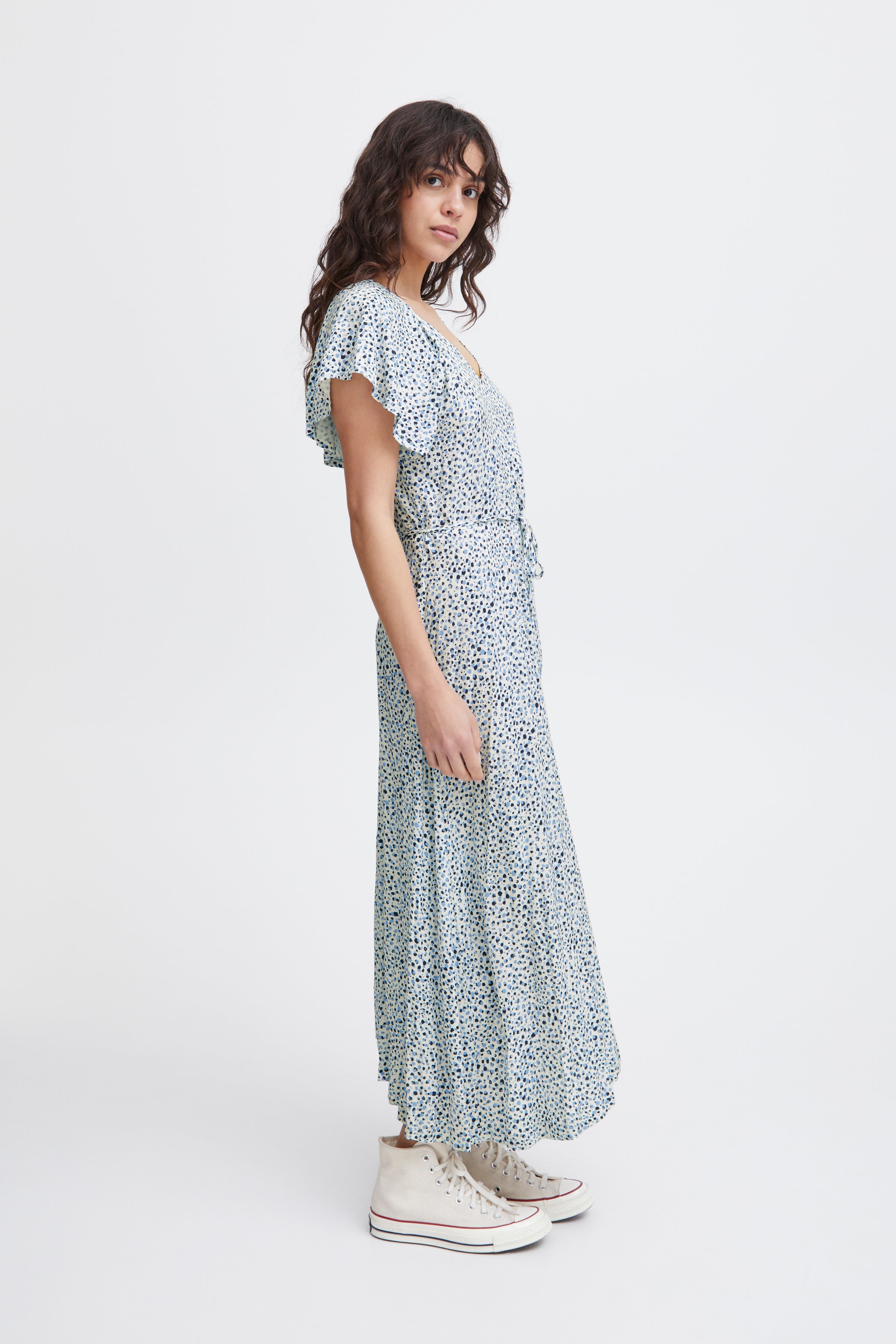 Hayley Short Sleeve Dress (Della Robia Blue Dot)