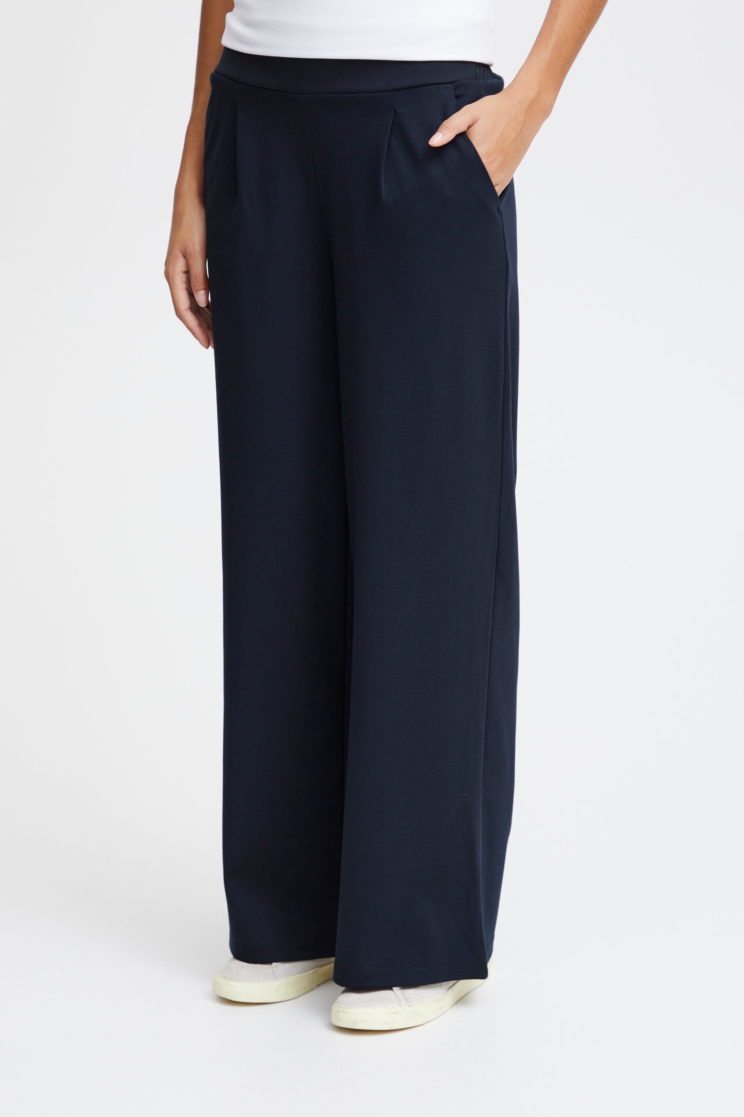 Kate Wide Leg Trousers (Total Eclipse/Navy)
