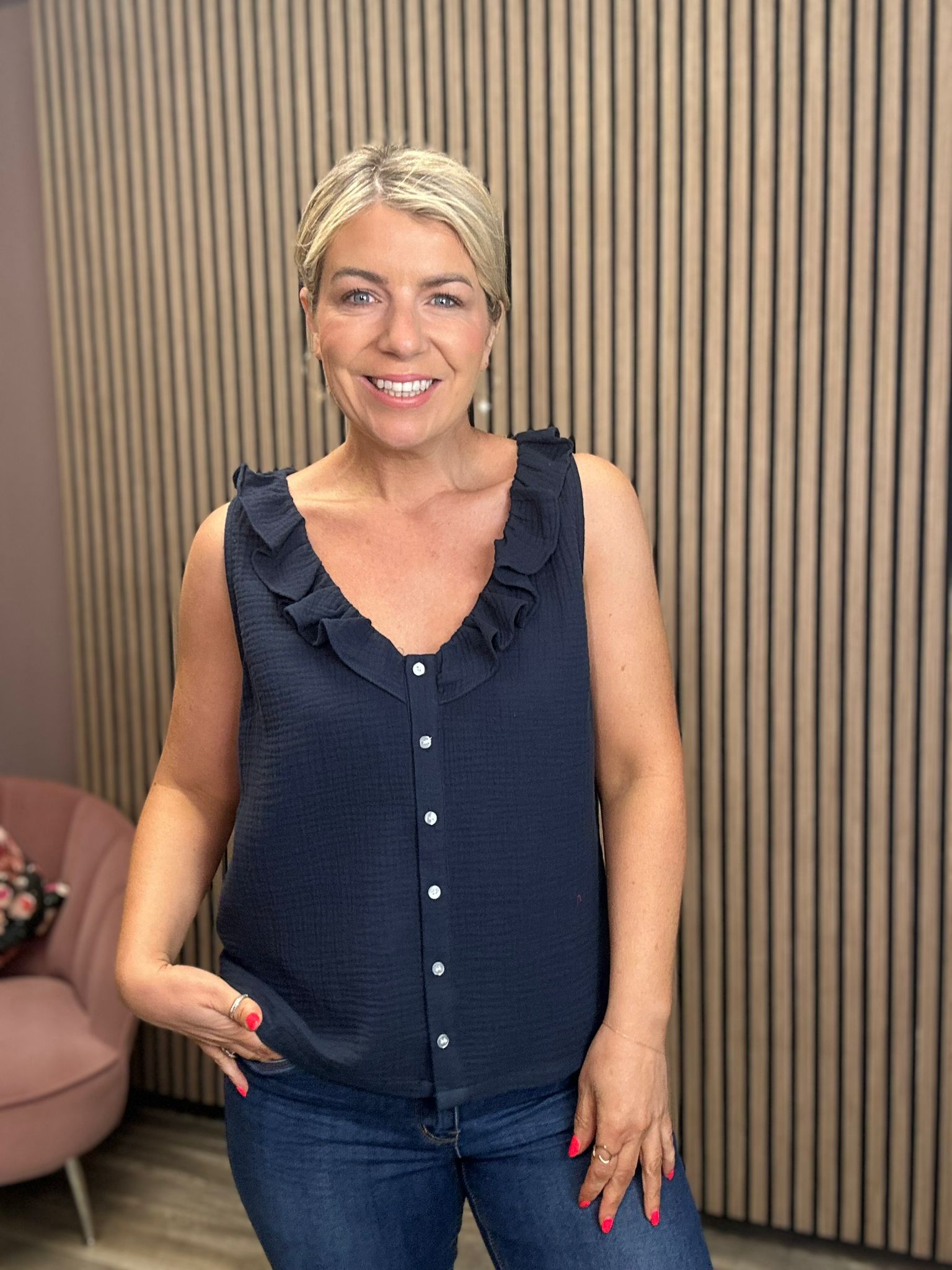 Mirka Sleeveless Top (Total Eclipse)