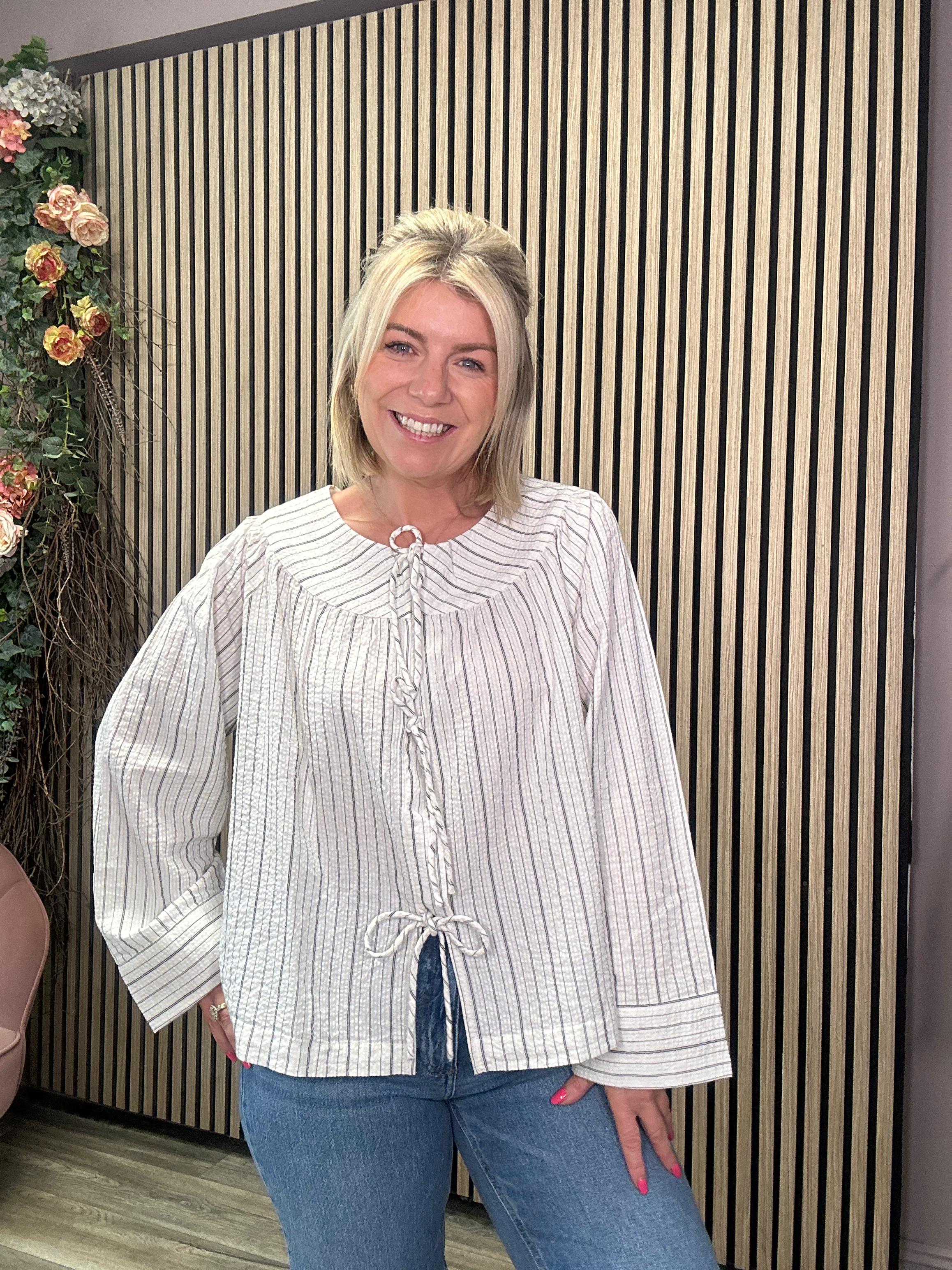 Dalin Tie-Front Top (Birch)