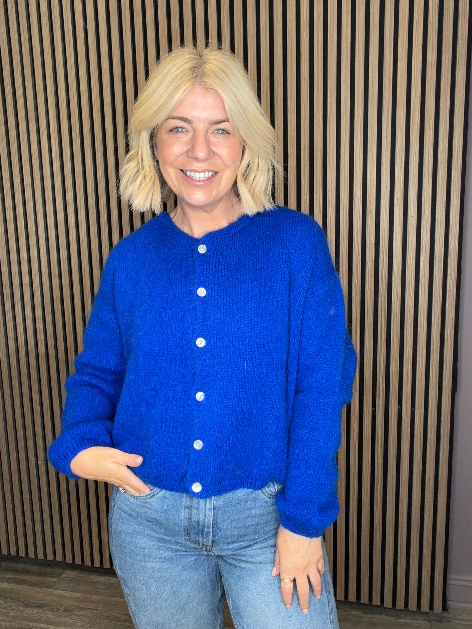 Kimmie Knit Cardigan (Royal Blue)
