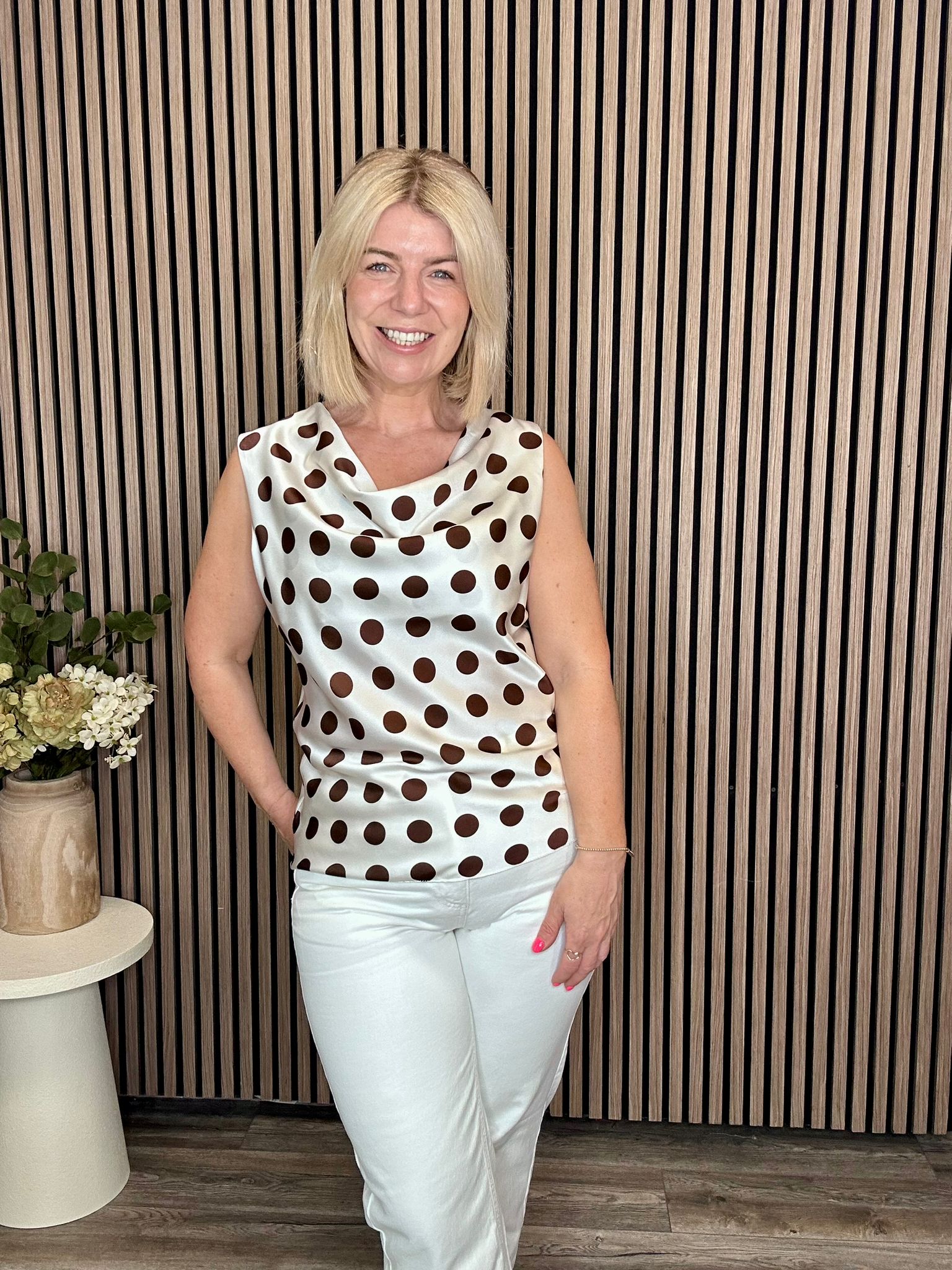 Ida Sleeveless Top (Cream)