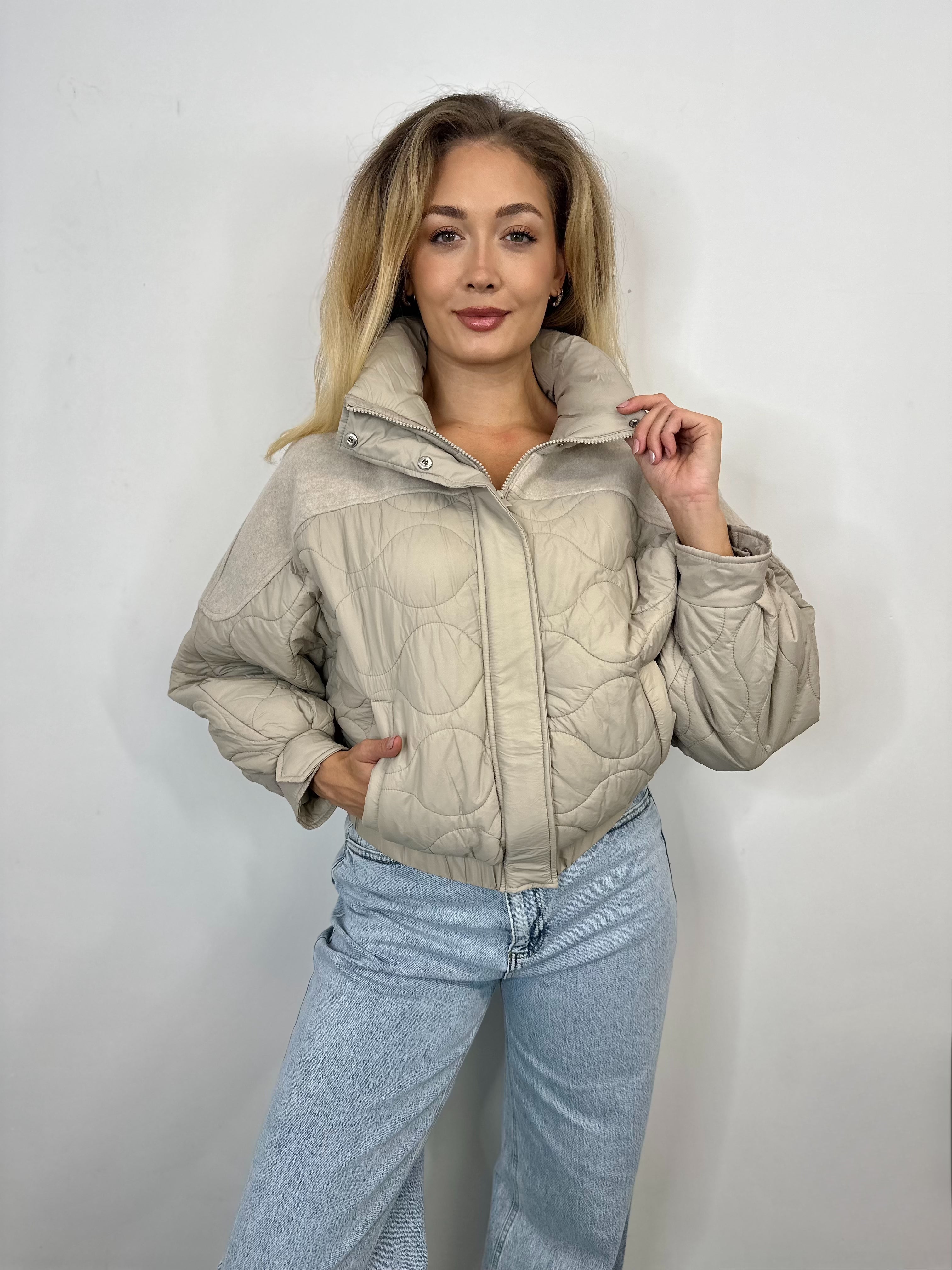 Anna Quilted Jacket (Natural/Melange)