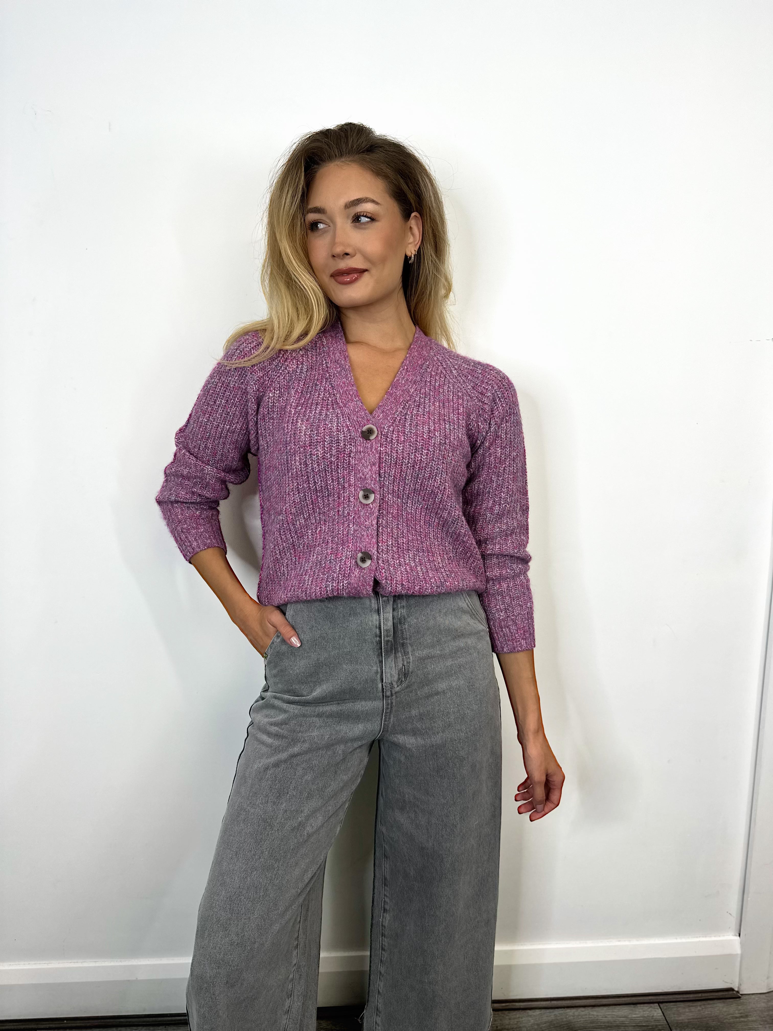 Posa Knit Cardigan (Sangria Sunset)