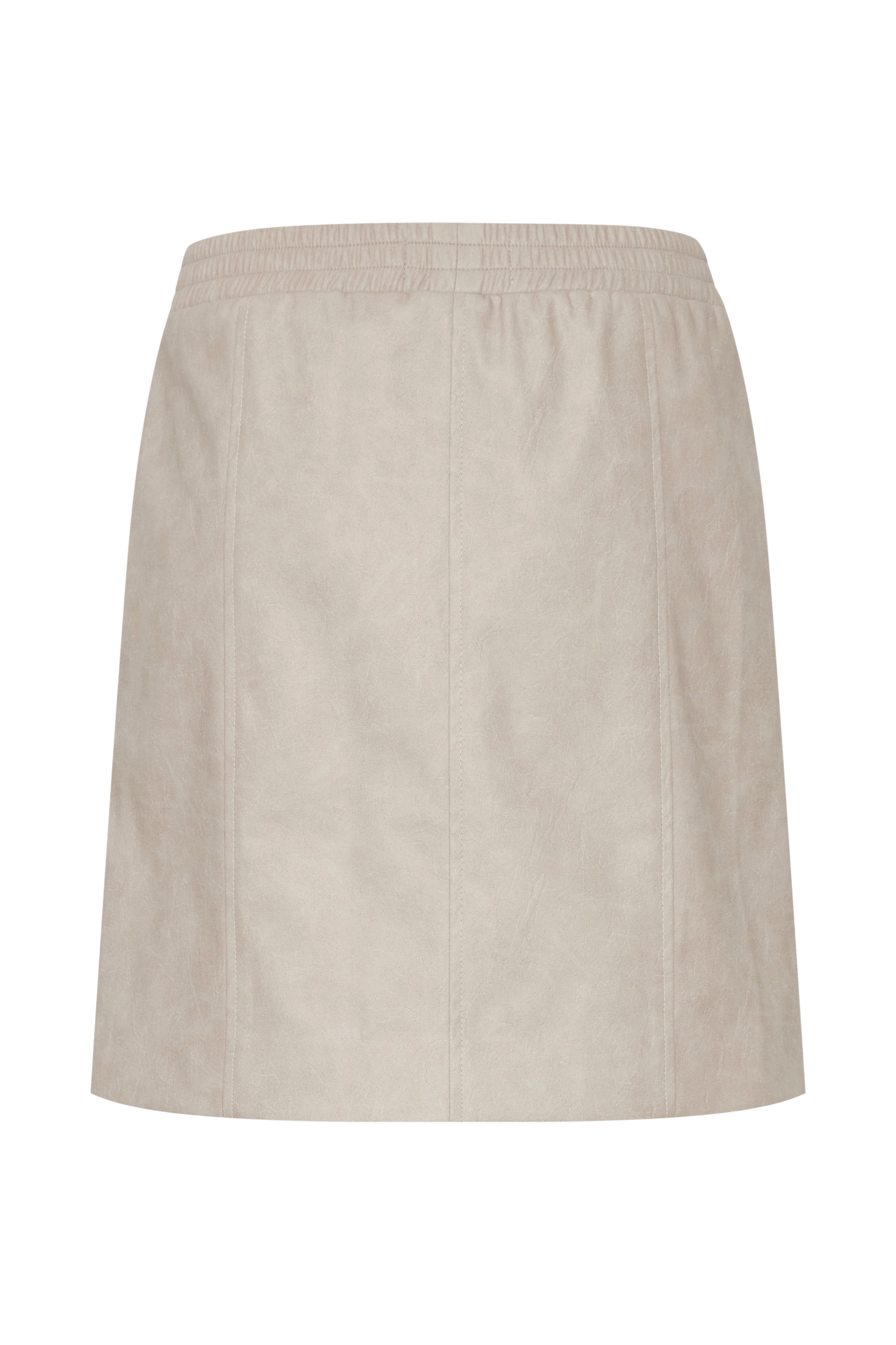 NOBI FAUX LEATHER SKIRT (FEATHER GREY)