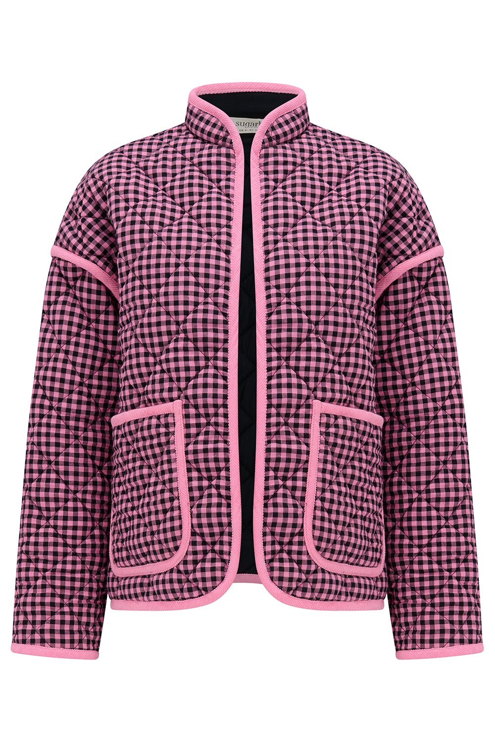 Elowen Quilted Jacket (Rose/Gingham)