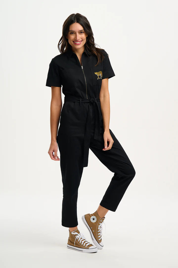 Boiler suit black womens sales
