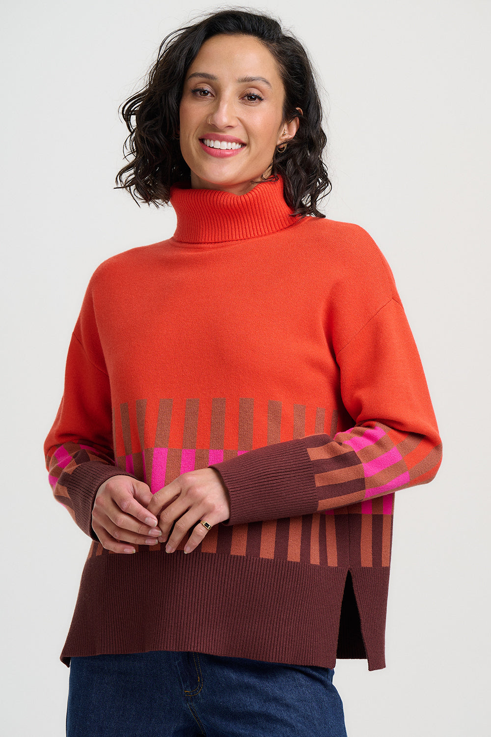 Serita Jumper (Orange/Multi)