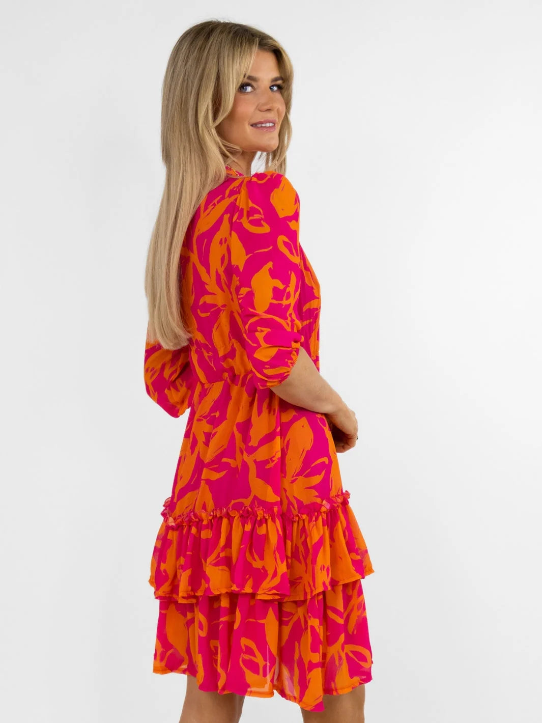 Latina Mini Dress (Pink/Orange)