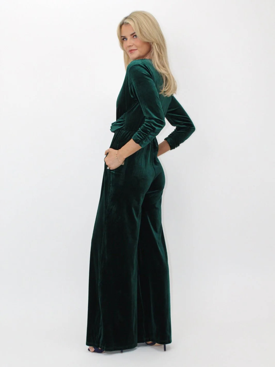 Sophia Velvet Jumpsuit (Green)