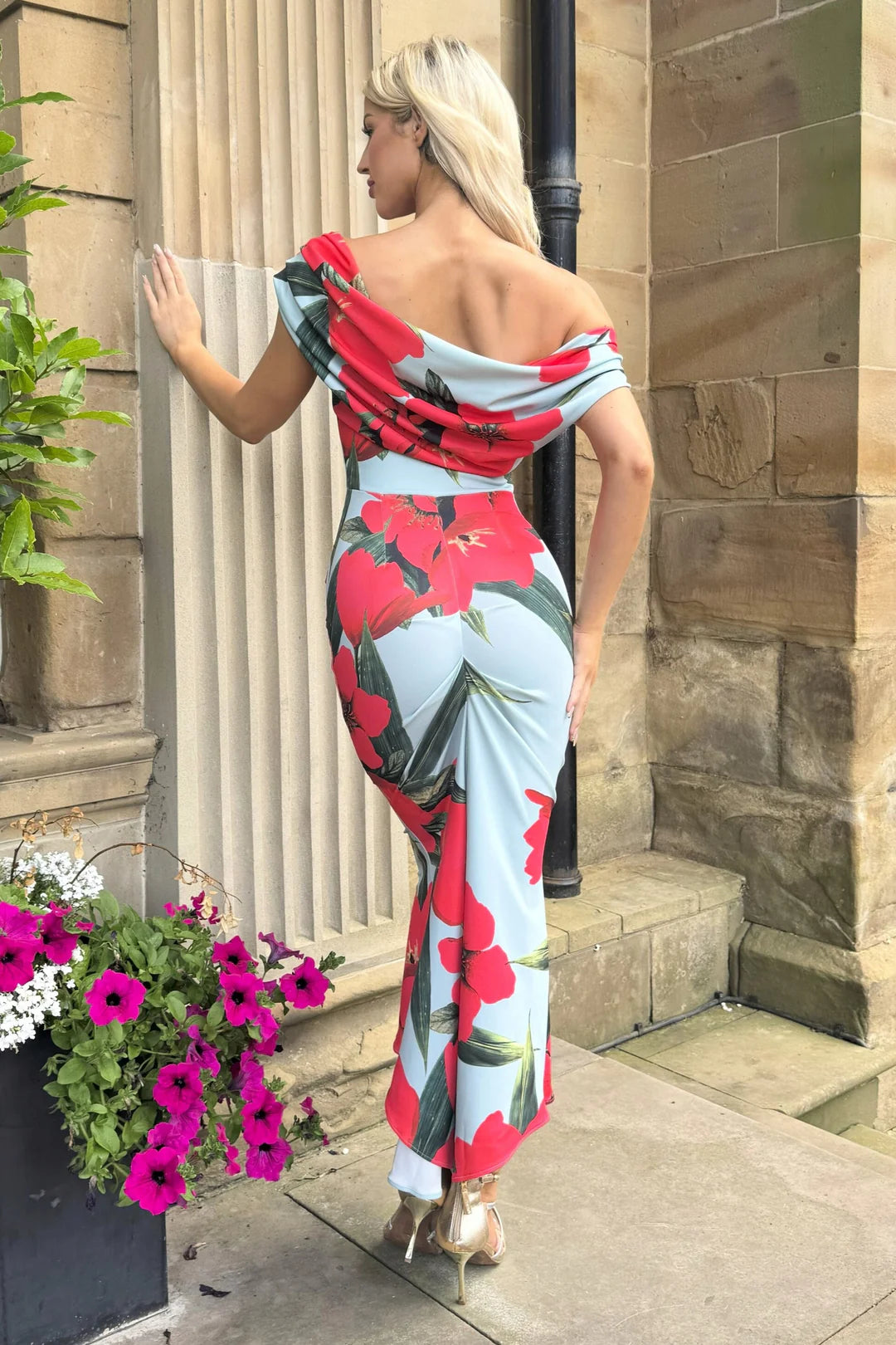 Mercury Midi Dress (Sage Poppy Print)