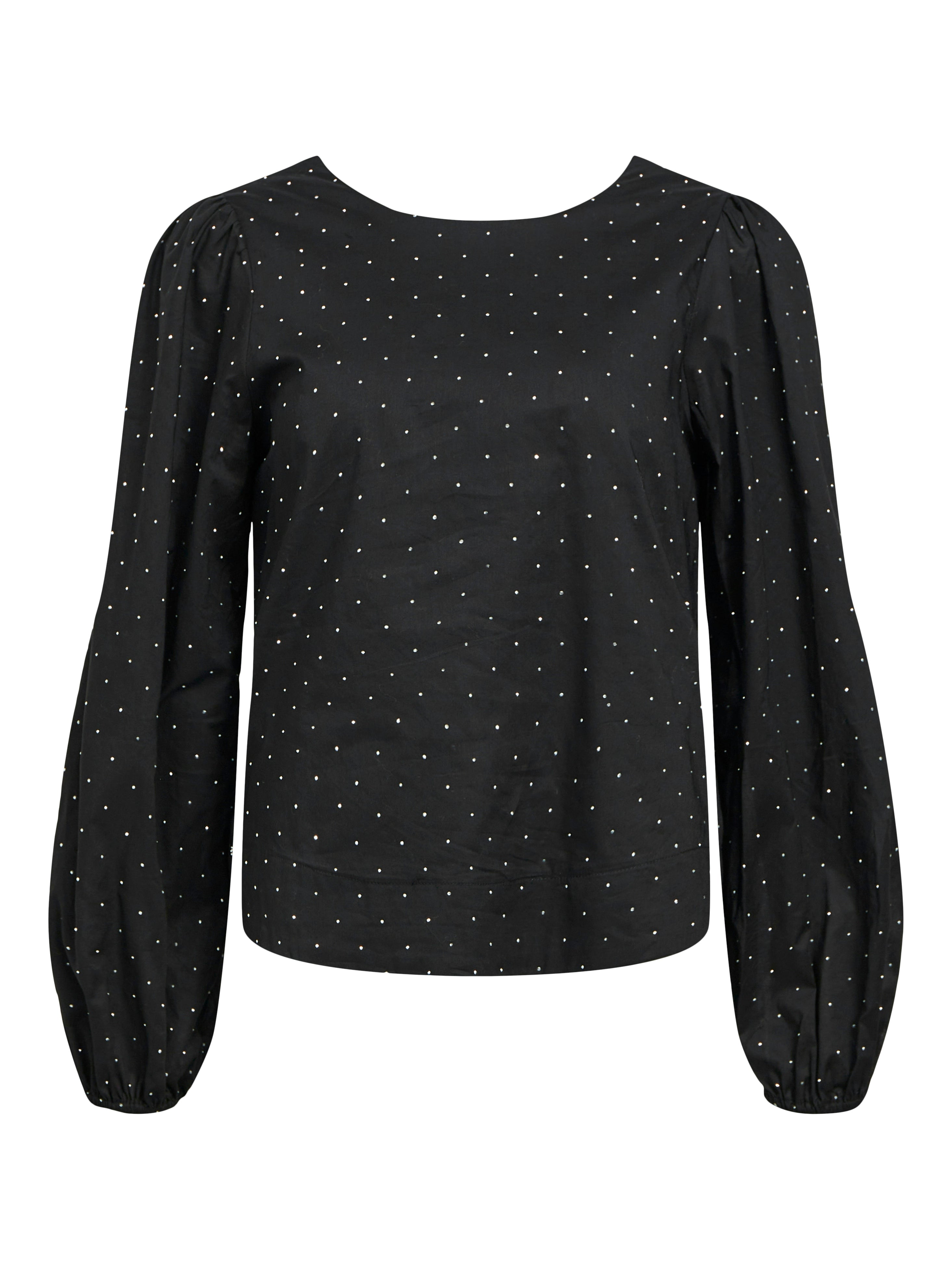 Gina Rhinestone Top (Black/Rhinestone) | Love Cherish | Top