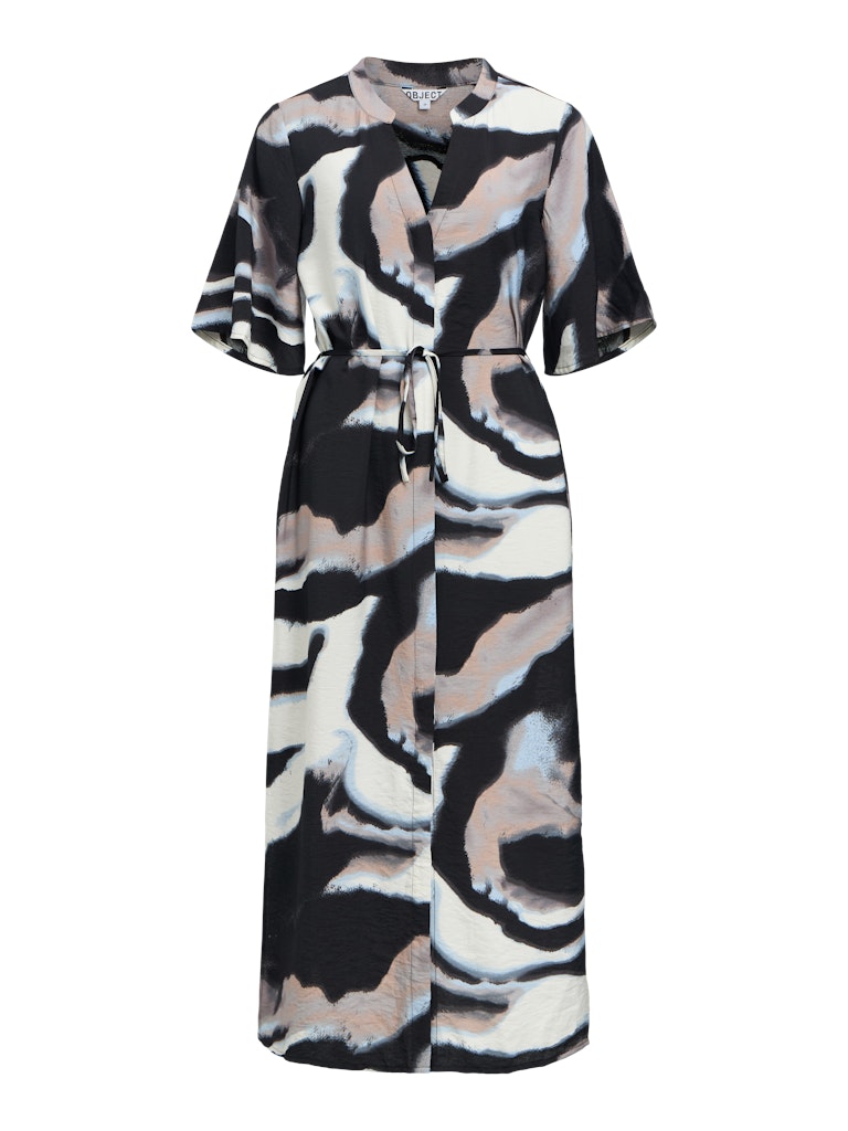 Dina Shirt Dress (Black/White Sand)