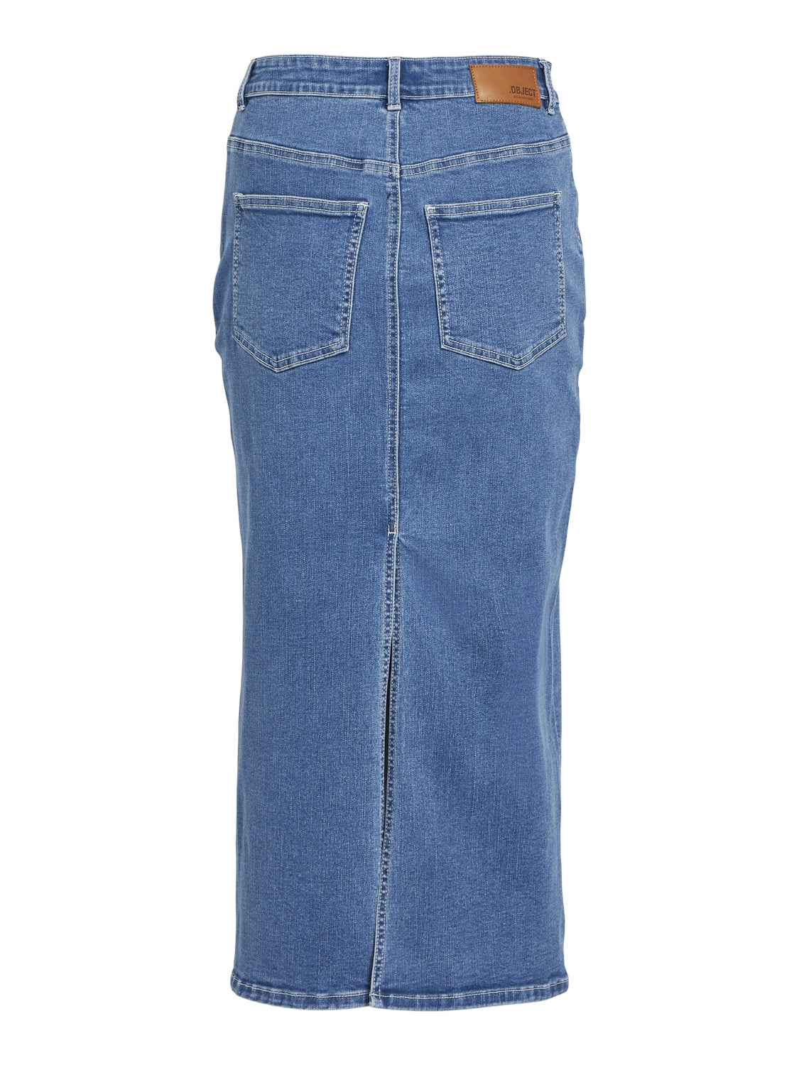 Talia Midi Denim Skirt (Light Blue Denim)