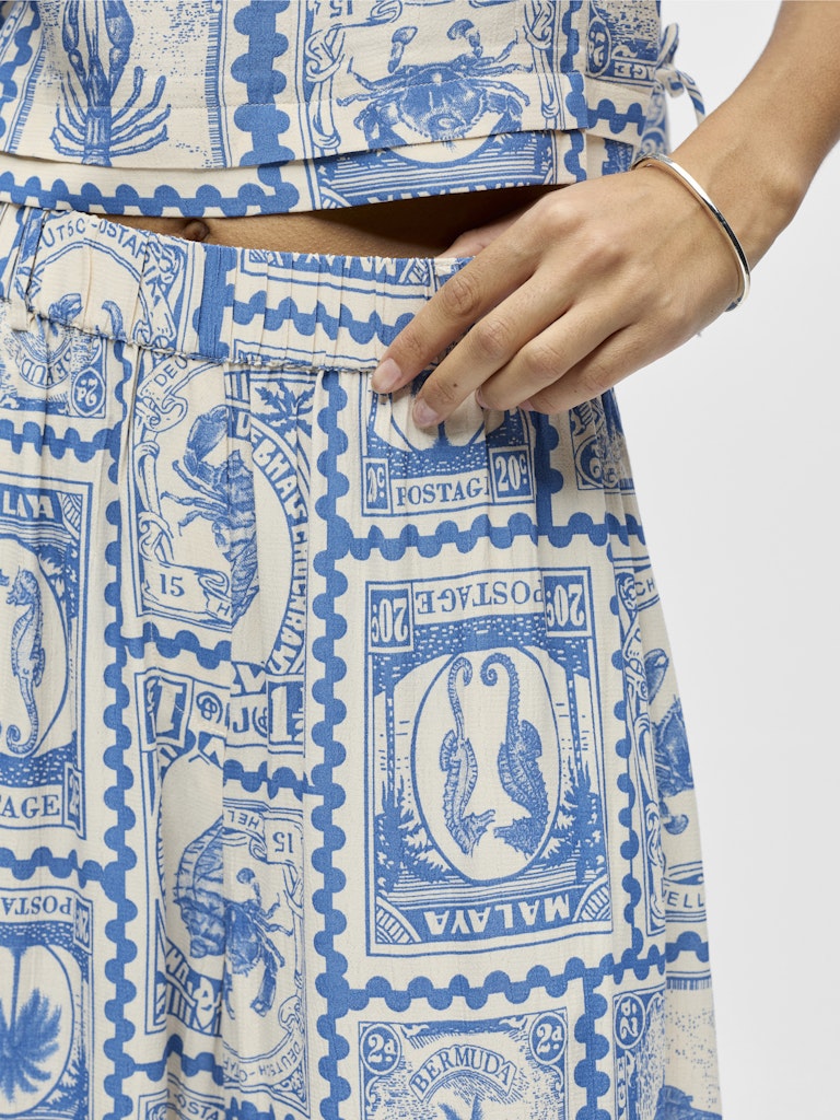 Roma Palazzo Pants (Birch/Azure Blue)