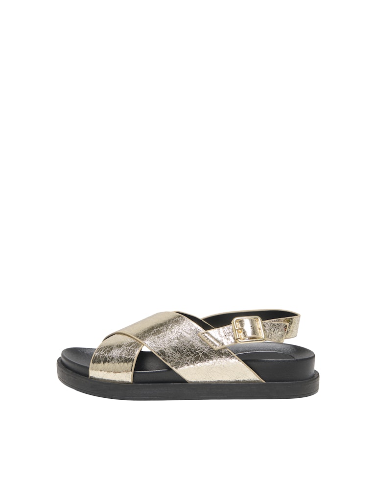 Macy Flat Sandal (Gold/Crinkle) Love Cherish Sandal