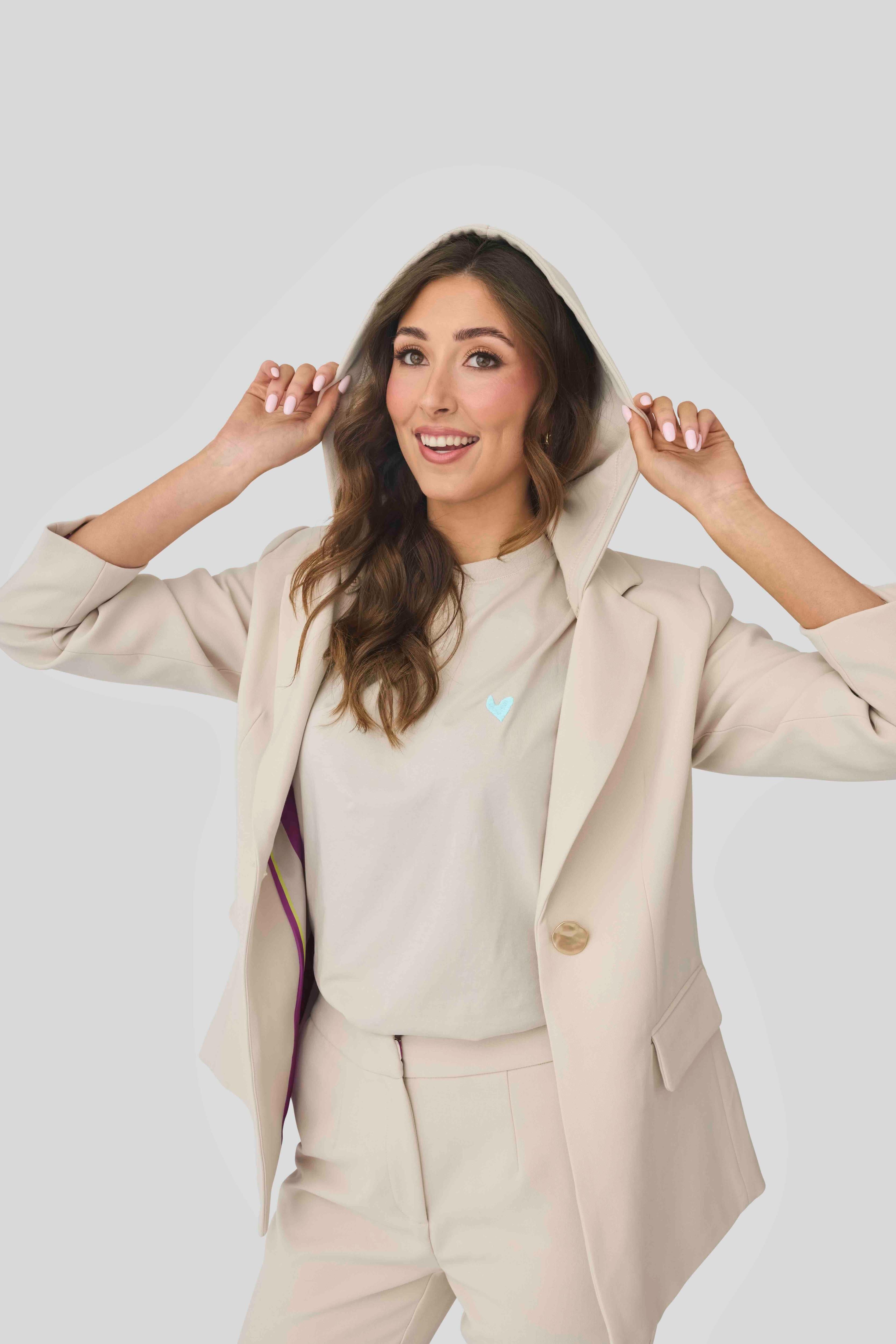 Solstice Detachable Hooded Blazer (French Oak)
